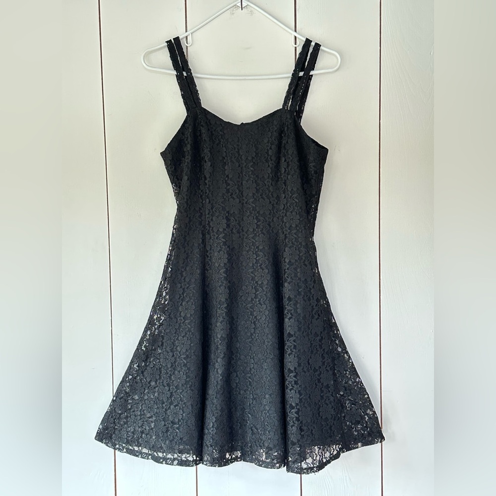 Vintage 90s All That Jazz Lacel Dress Small Black HOCO Whimsigoth Fairy